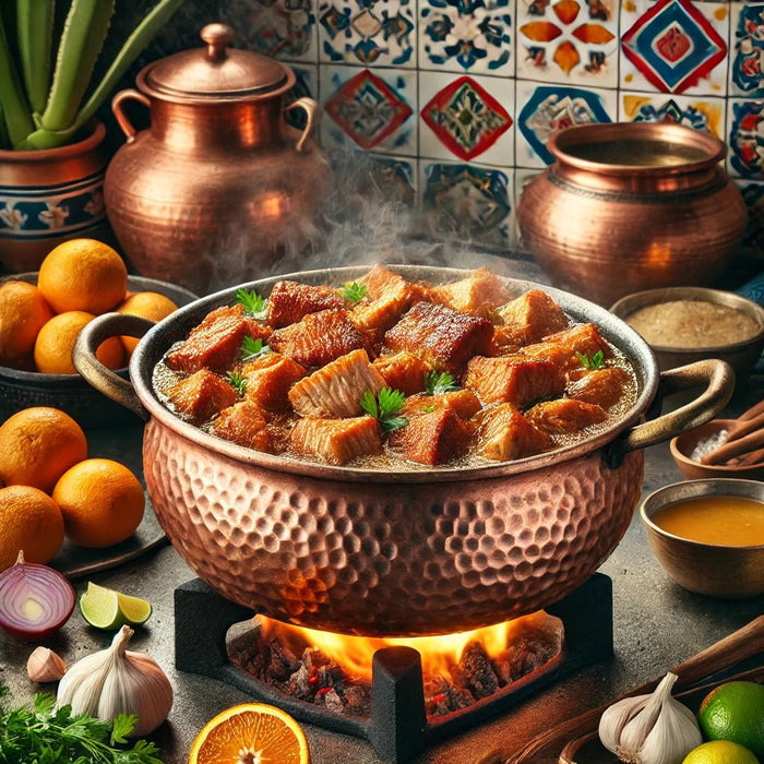 The Art of Making Traditional Carnitas in a Copper Pot - CEMCUI