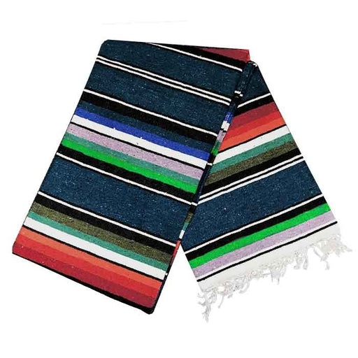 100% Cotton Blue Serape Blanket - CEMCUI