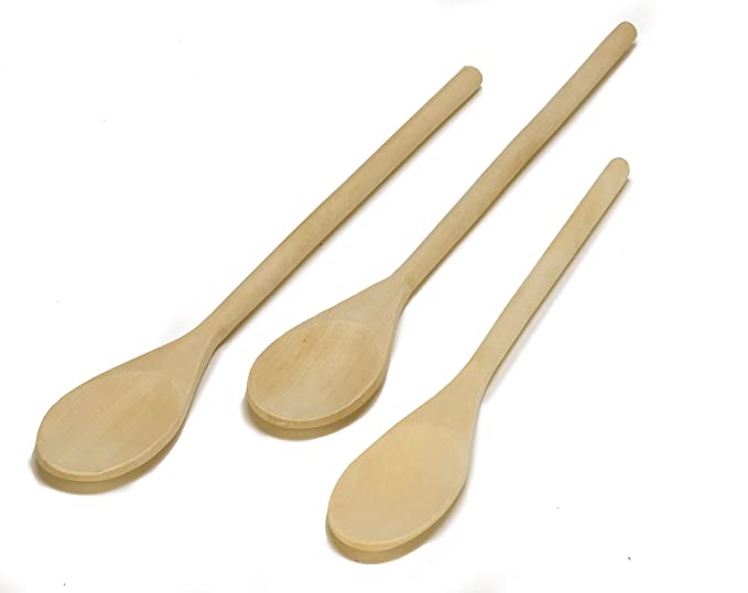 Wood Spoon Set, Cucharas De Madera 3 pc - Case - 12 Units