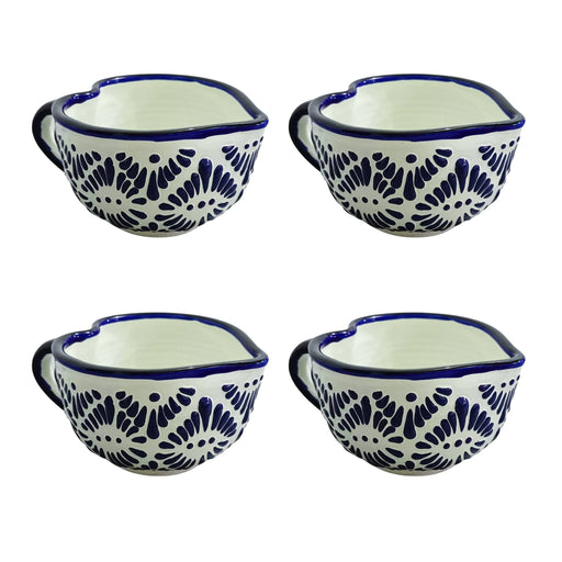 4 Talavera Mugs Cups Coffe Cup With Heart Shape 14.5 Oz - CEMCUI