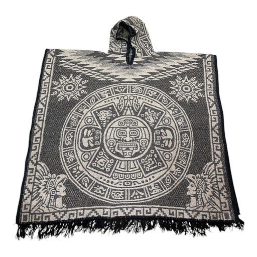 Aztec calendar Gaban / Poncho 40x43 Inches (each side), sarape, gaban - CEMCUI