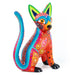 Beautiful Cat (Orange) - Oaxacan Alebrije Wood Carving - CEMCUI