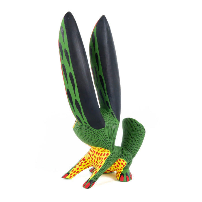 Big Eared Rabbit (Green) - Oaxacan Alebrije Wood Carving - CEMCUI