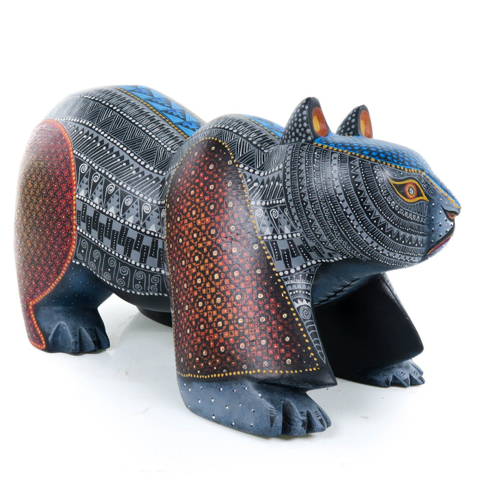 Black Bear - Oaxacan Alebrije Wood Carving - Nestor Melchor - CEMCUI