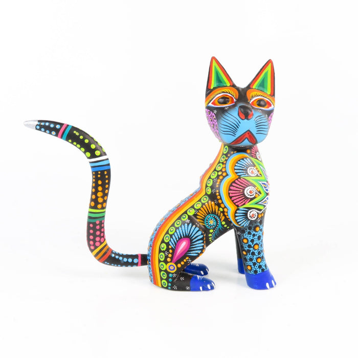 Black Cat - Oaxacan Alebrije Wood Carving - CEMCUI