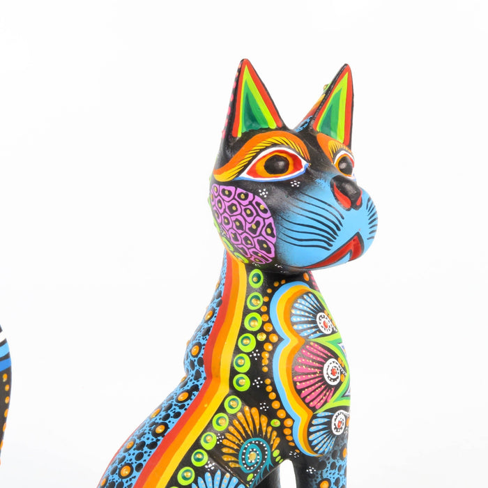 Black Cat - Oaxacan Alebrije Wood Carving - CEMCUI