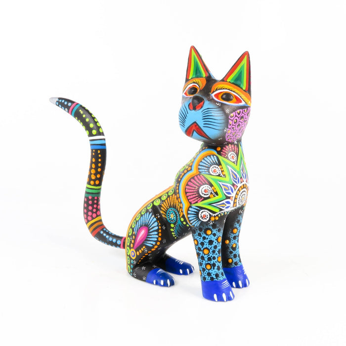 Black Cat - Oaxacan Alebrije Wood Carving - CEMCUI