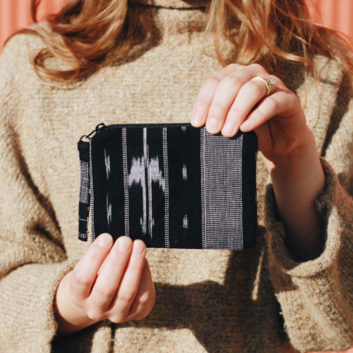 Black Ikat Coin Purse - CEMCUI