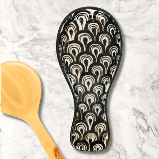 Black Stoneware Spoon Rest - CEMCUI