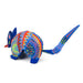 Blue Armadillo - Oaxacan Alebrije Wood Carving Mexican Folk Art Sculpture - CEMCUI