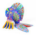 Blue Fish - Oaxacan Alebrije Wood Carving - CEMCUI