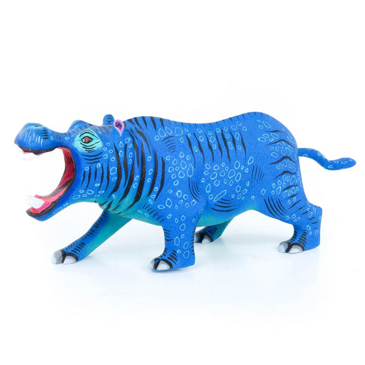 Blue Hippo - Oaxacan Alebrije Wood Carving - CEMCUI