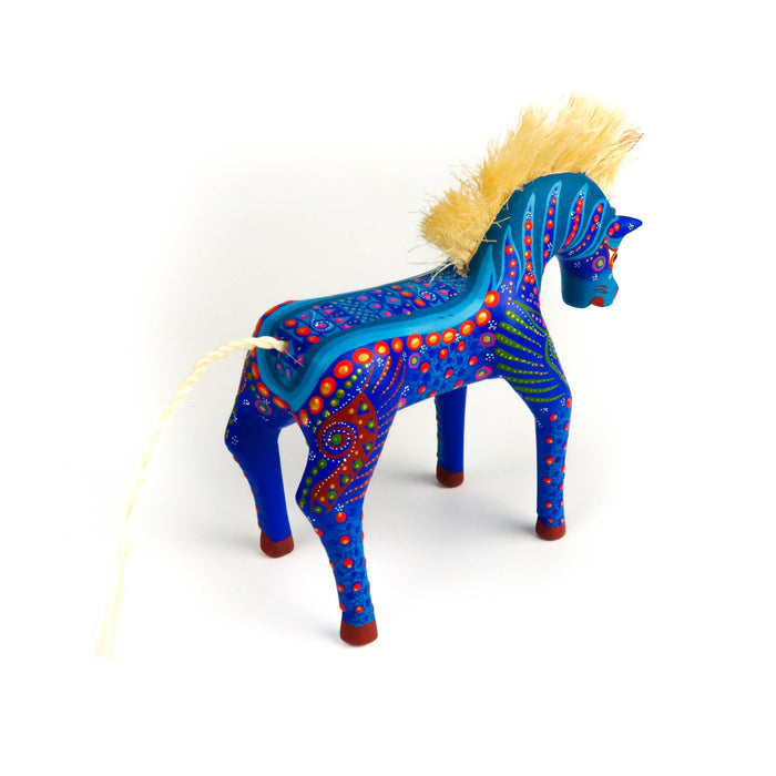 Blue Horse - Oaxacan Alebrije Wood Carving - CEMCUI