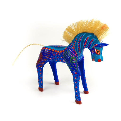 Blue Horse - Oaxacan Alebrije Wood Carving - CEMCUI