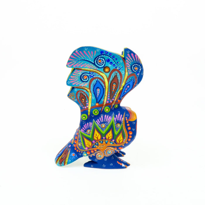 Blue Owl - Oaxacan Alebrije Wood Carving - CEMCUI