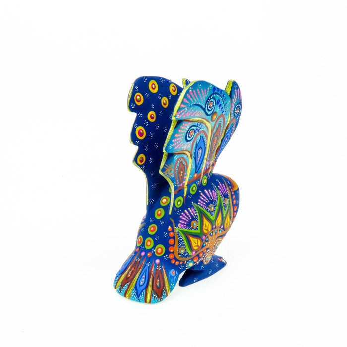 Blue Owl - Oaxacan Alebrije Wood Carving - CEMCUI