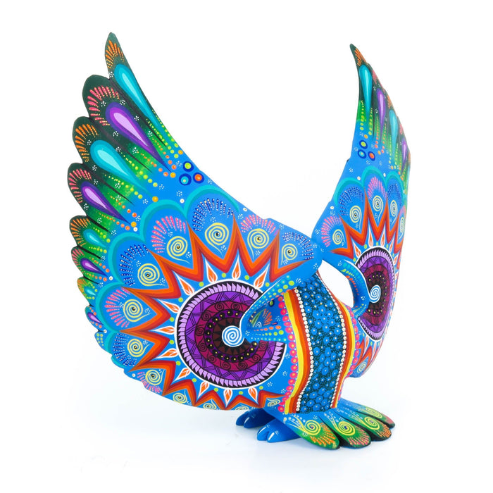 Blue Owl - Oaxacan Alebrije Wood Carving - CEMCUI