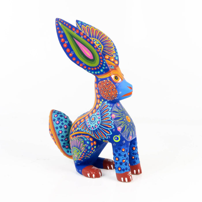 Blue Rabbit - Oaxacan Alebrije Wood Carving - CEMCUI