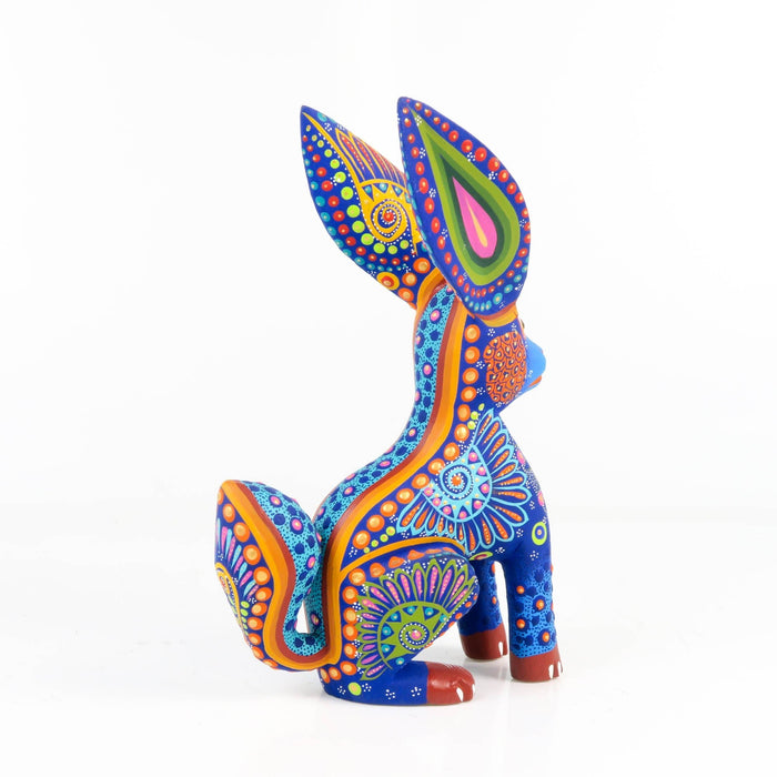 Blue Rabbit - Oaxacan Alebrije Wood Carving - CEMCUI