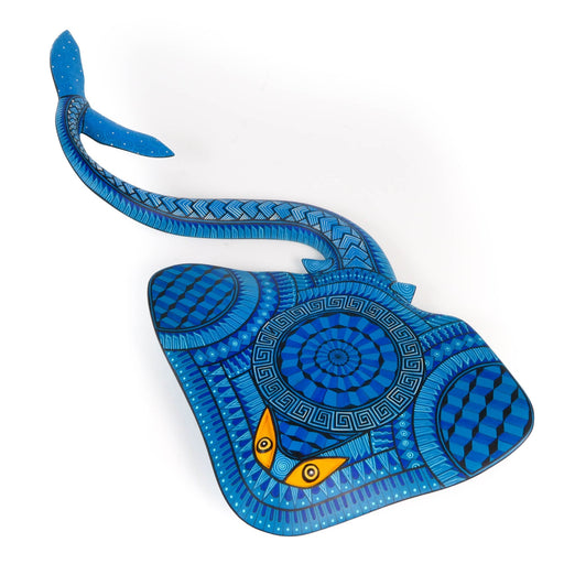 Blue Stingray - Oaxacan Alebrije Wood Carving - CEMCUI