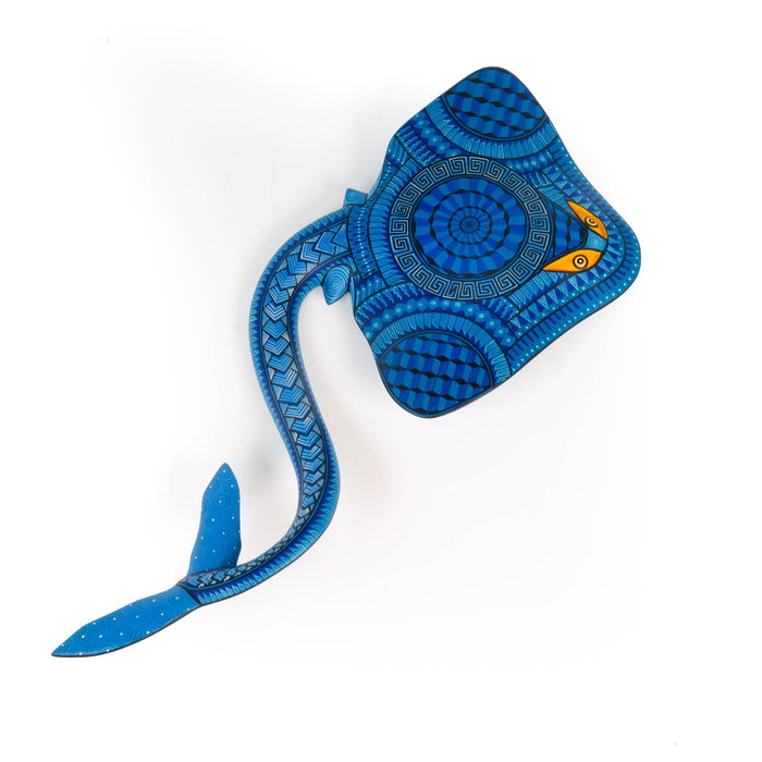 Blue Stingray - Oaxacan Alebrije Wood Carving - CEMCUI