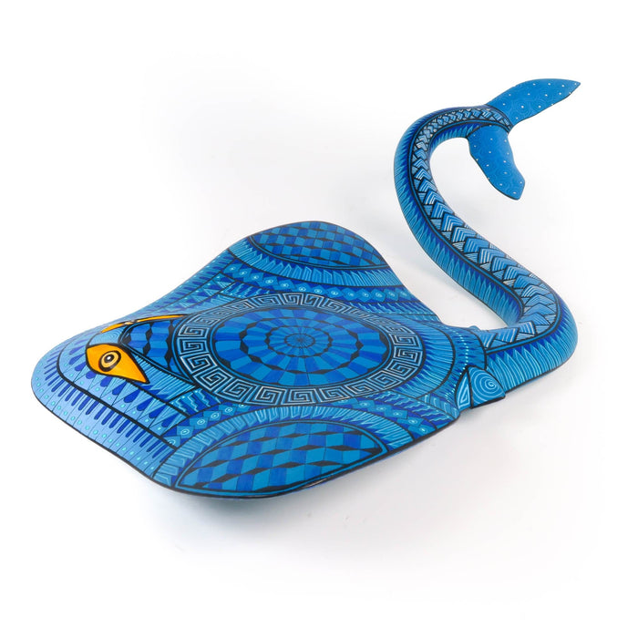 Blue Stingray - Oaxacan Alebrije Wood Carving - CEMCUI