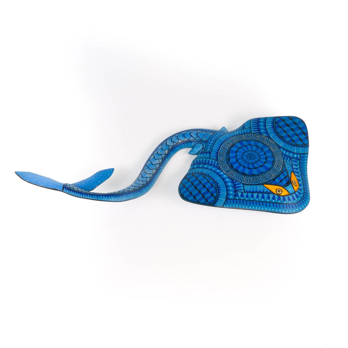 Blue Stingray - Oaxacan Alebrije Wood Carving - CEMCUI