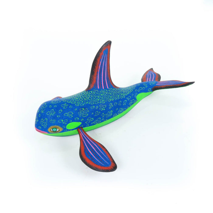 Blue Whale - Oaxacan Alebrije Wood Carving - Eleazar Morales - CEMCUI