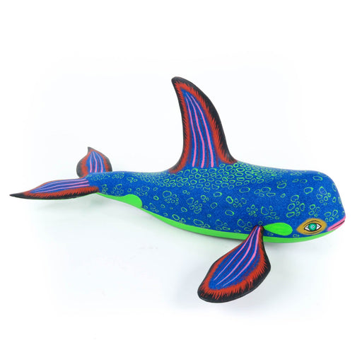 Blue Whale - Oaxacan Alebrije Wood Carving - Eleazar Morales - CEMCUI