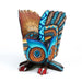 Blue & Yellow Owl - Oaxacan Alebrije Wood Carving - CEMCUI