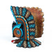 Blue & Yellow Owl - Oaxacan Alebrije Wood Carving - CEMCUI