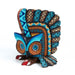 Blue & Yellow Owl - Oaxacan Alebrije Wood Carving - CEMCUI