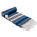 Bright Blue Mexican Falsa Blanket - CEMCUI