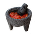 Bundle of 2 - Cesar´s Dark Traditional Molcajete Shaped 7in Volcanic Stone Guacamole - CEMCUI