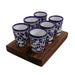 Bundle: Tortillero Teotl 8" and Set of 6 Talavera Tequila Shot Glasses - CEMCUI