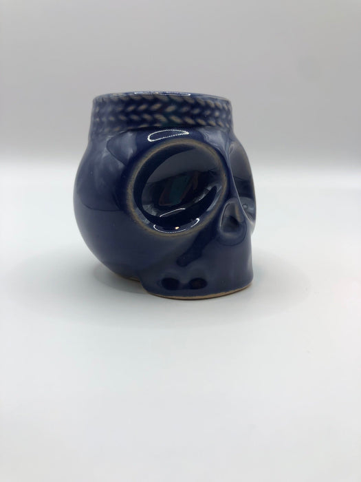 Ceramic - Set of 4 Skull - Shaped Mezcal/Tequila Shot Glasses – Inspired by Mexican Folklore - CEMCUI