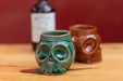 Ceramic - Set of 4 Skull - Shaped Mezcal/Tequila Shot Glasses – Inspired by Mexican Folklore - CEMCUI