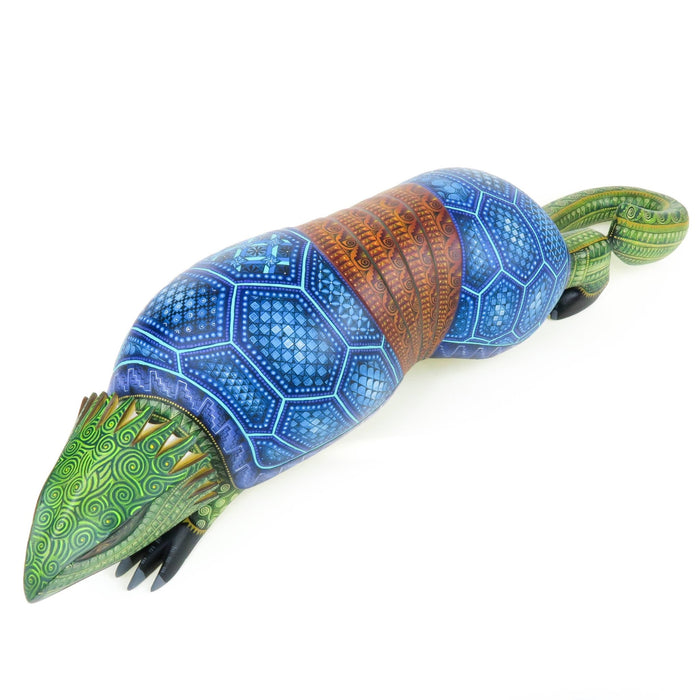 Chameleon Jaguar Armadillo Fusion - Oaxacan Alebrije Wood Carving - CEMCUI