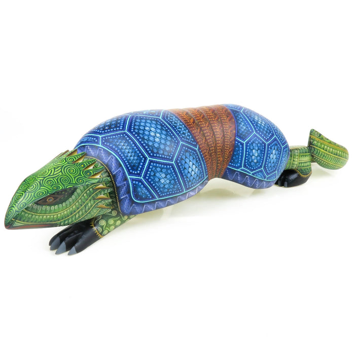 Chameleon Jaguar Armadillo Fusion - Oaxacan Alebrije Wood Carving - CEMCUI