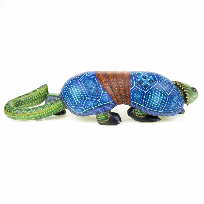 Chameleon Jaguar Armadillo Fusion - Oaxacan Alebrije Wood Carving - CEMCUI