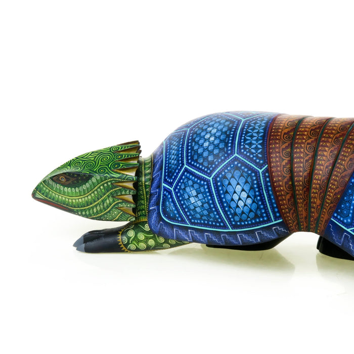 Chameleon Jaguar Armadillo Fusion - Oaxacan Alebrije Wood Carving - CEMCUI