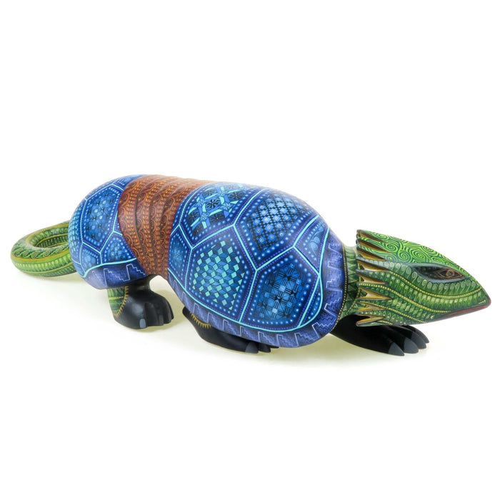 Chameleon Jaguar Armadillo Fusion - Oaxacan Alebrije Wood Carving - CEMCUI