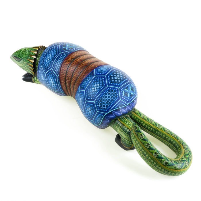 Chameleon Jaguar Armadillo Fusion - Oaxacan Alebrije Wood Carving - CEMCUI