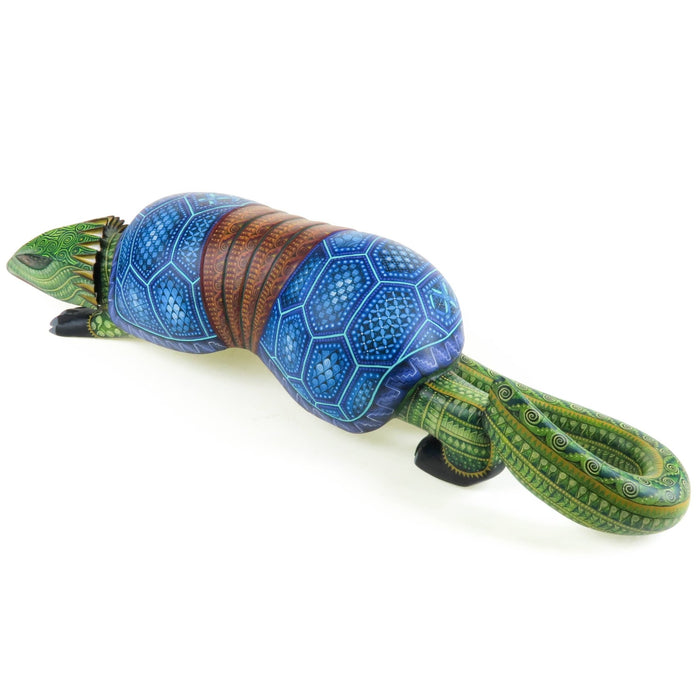 Chameleon Jaguar Armadillo Fusion - Oaxacan Alebrije Wood Carving - CEMCUI