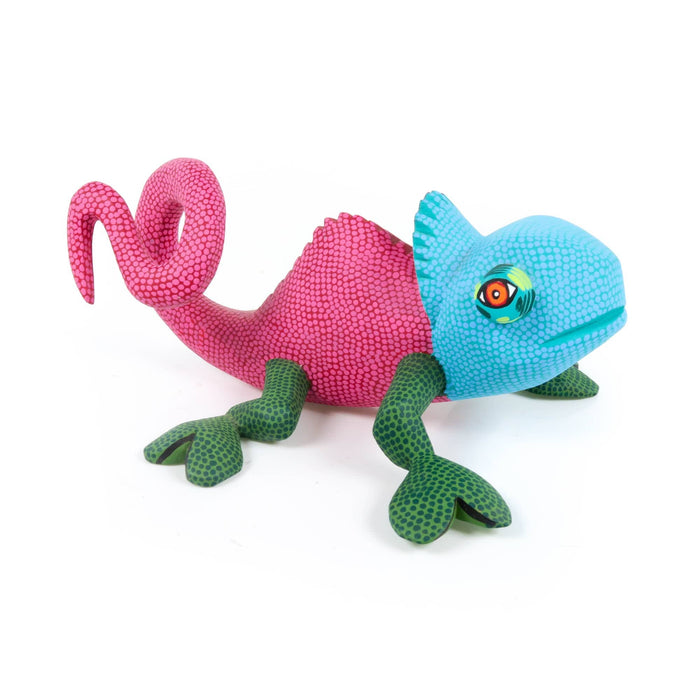 Chameleon - Oaxacan Alebrije Wood Carving - CEMCUI