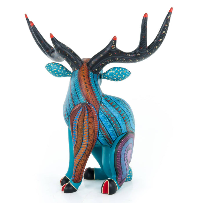 Cheerful Moose - Oaxacan Alebrije Wood Carving - CEMCUI