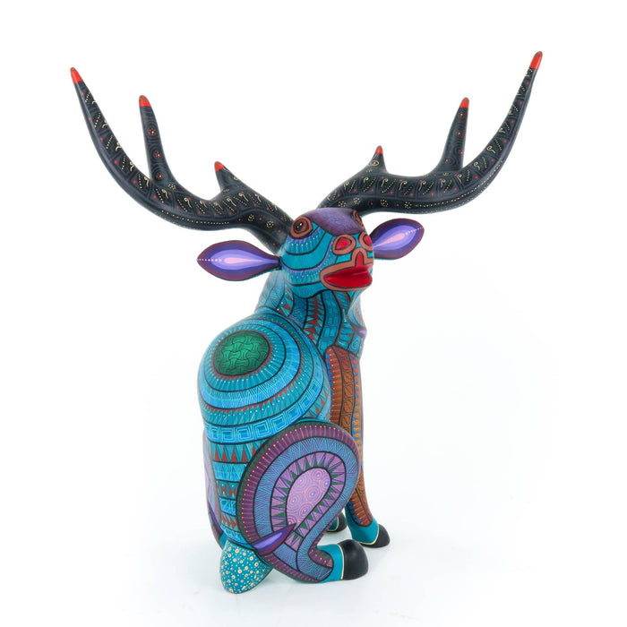 Cheerful Moose - Oaxacan Alebrije Wood Carving - CEMCUI