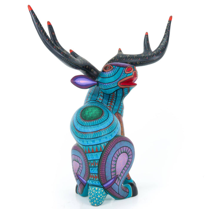 Cheerful Moose - Oaxacan Alebrije Wood Carving - CEMCUI