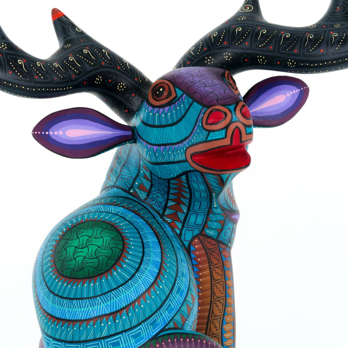 Cheerful Moose - Oaxacan Alebrije Wood Carving - CEMCUI