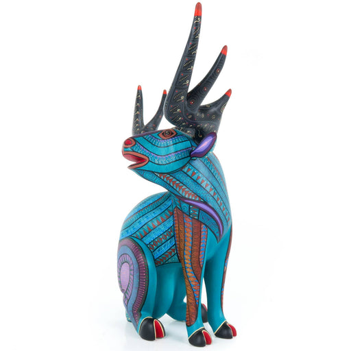 Cheerful Moose - Oaxacan Alebrije Wood Carving - CEMCUI